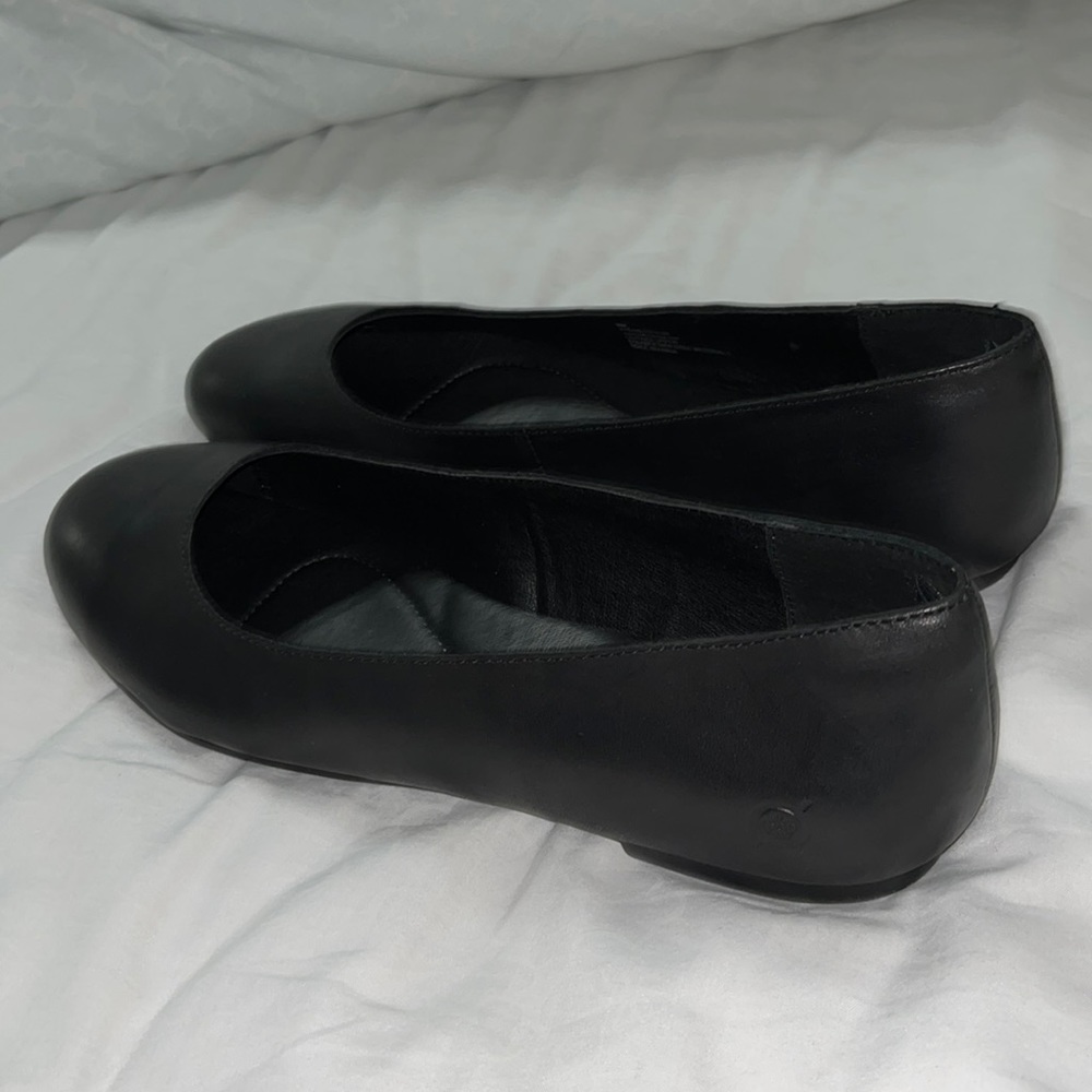 Born Adour black flats size 9. Brand new. Never worn. Still with original box.